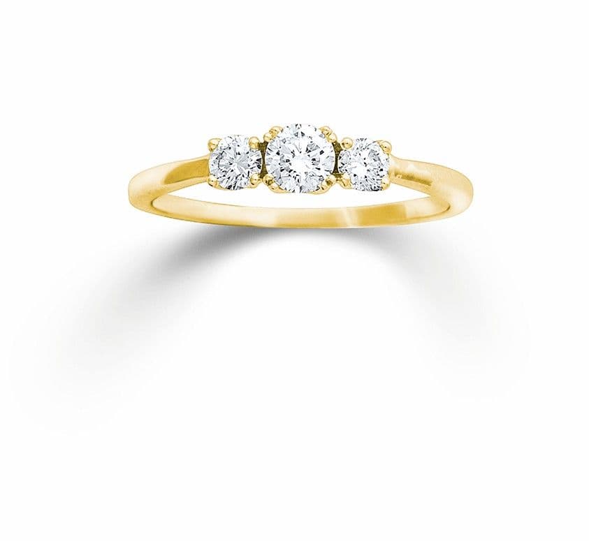 S5462G Verlobungsring mit 3 Brillanten