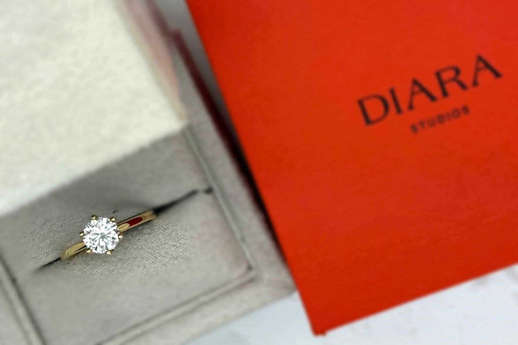 Klassische Verlobungsring Ansicht 1