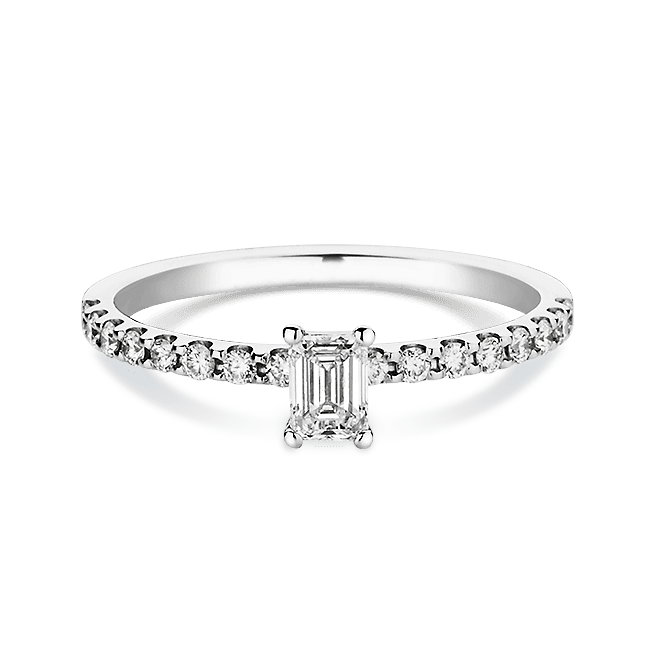 Verlobungsring Weißgold Baguette 0,50 ct Ansicht 1