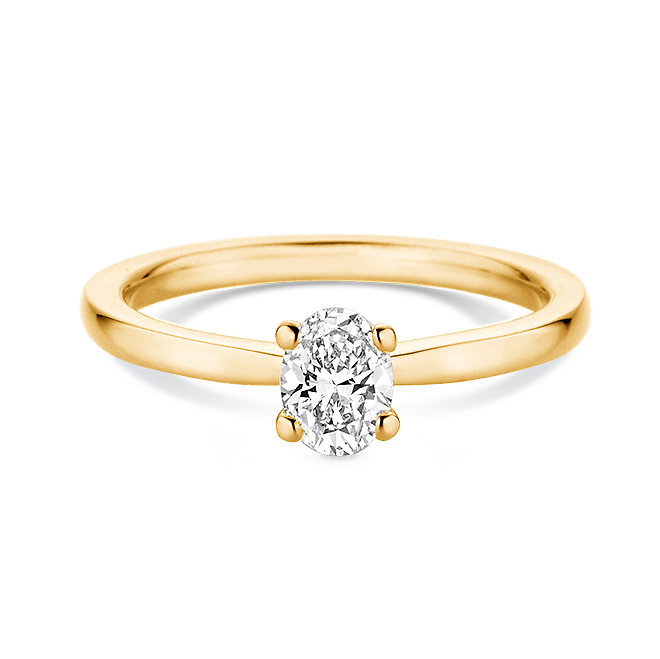 Verlobungsring Gelbgold Oval 0,50 ct Ansicht 1