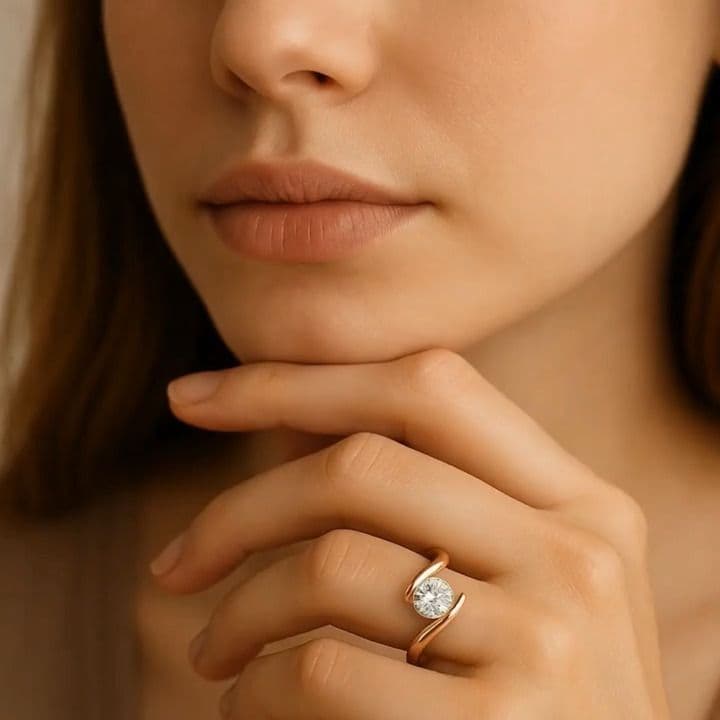 Rotgold Verlobungsring – Weber Collection