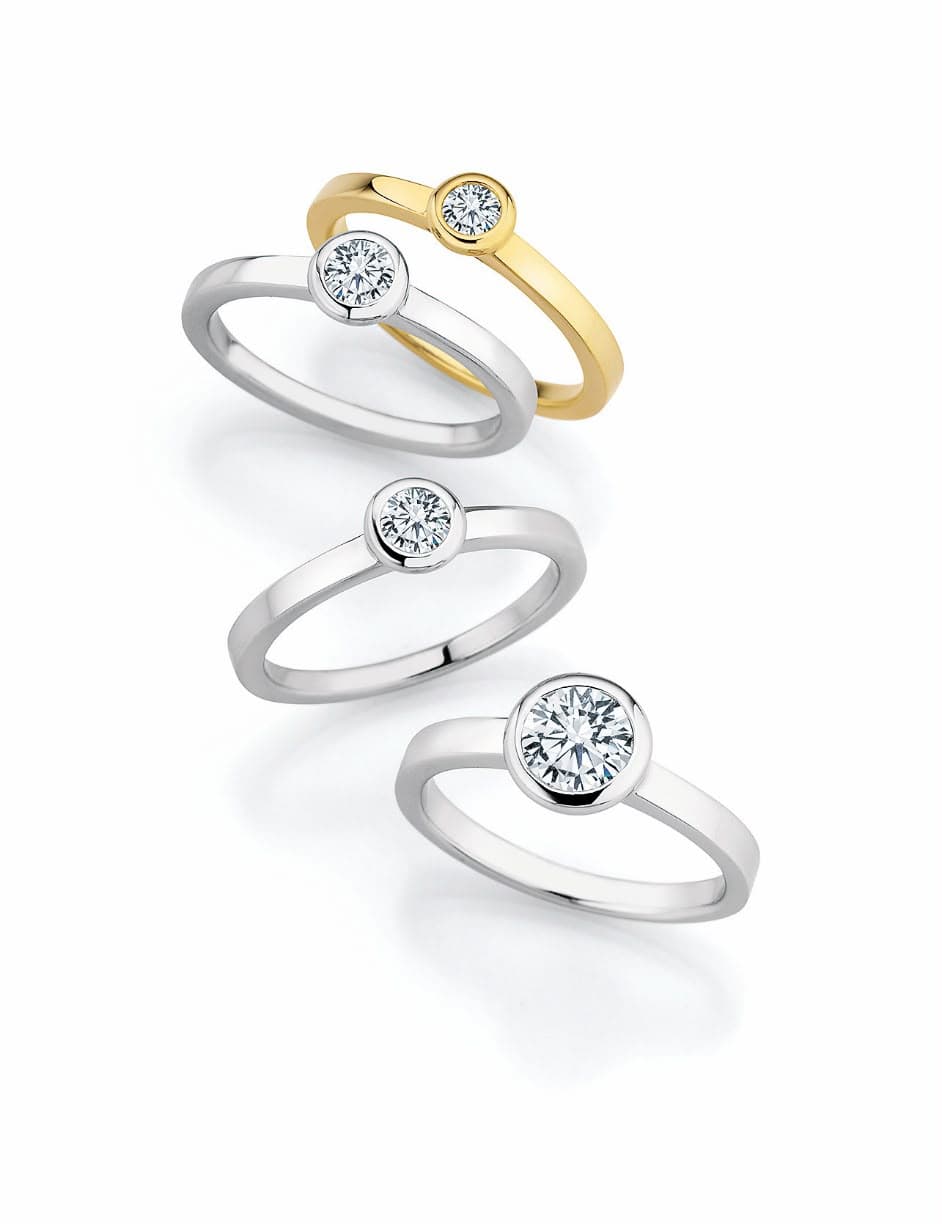 Verlobungsring mit Zargenfassung Juwelier Wimmer
