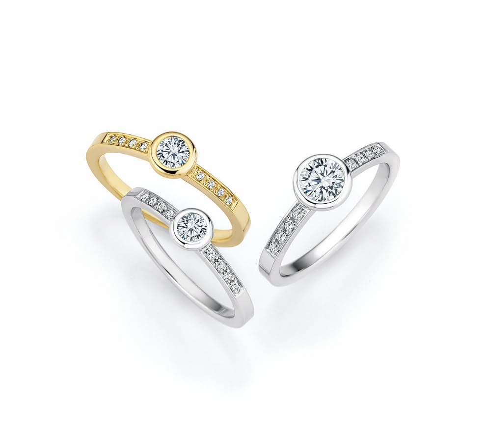 Verlobungsring mit Zargenfassung Juwelier Wimmer