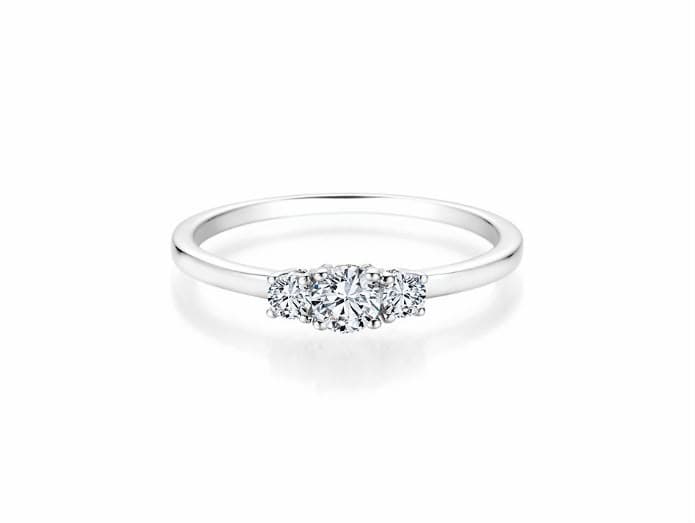 Drei-Stein Design Verlobungsring Juwelier Wimmer