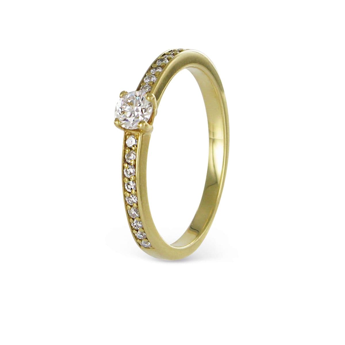Promise Solitär mit Diamantband - Juwelier Schöne