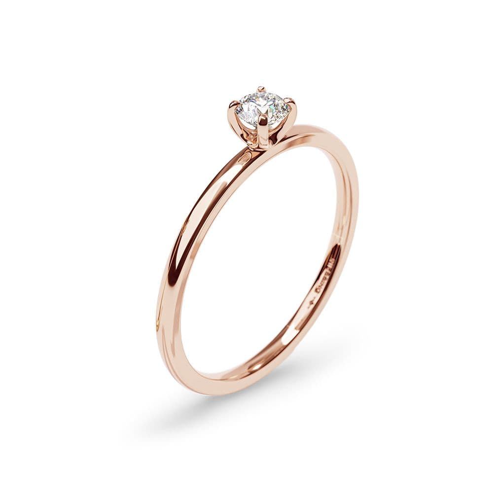 Klassischer Verlobungsring in Rotgold von Juwelier Klein