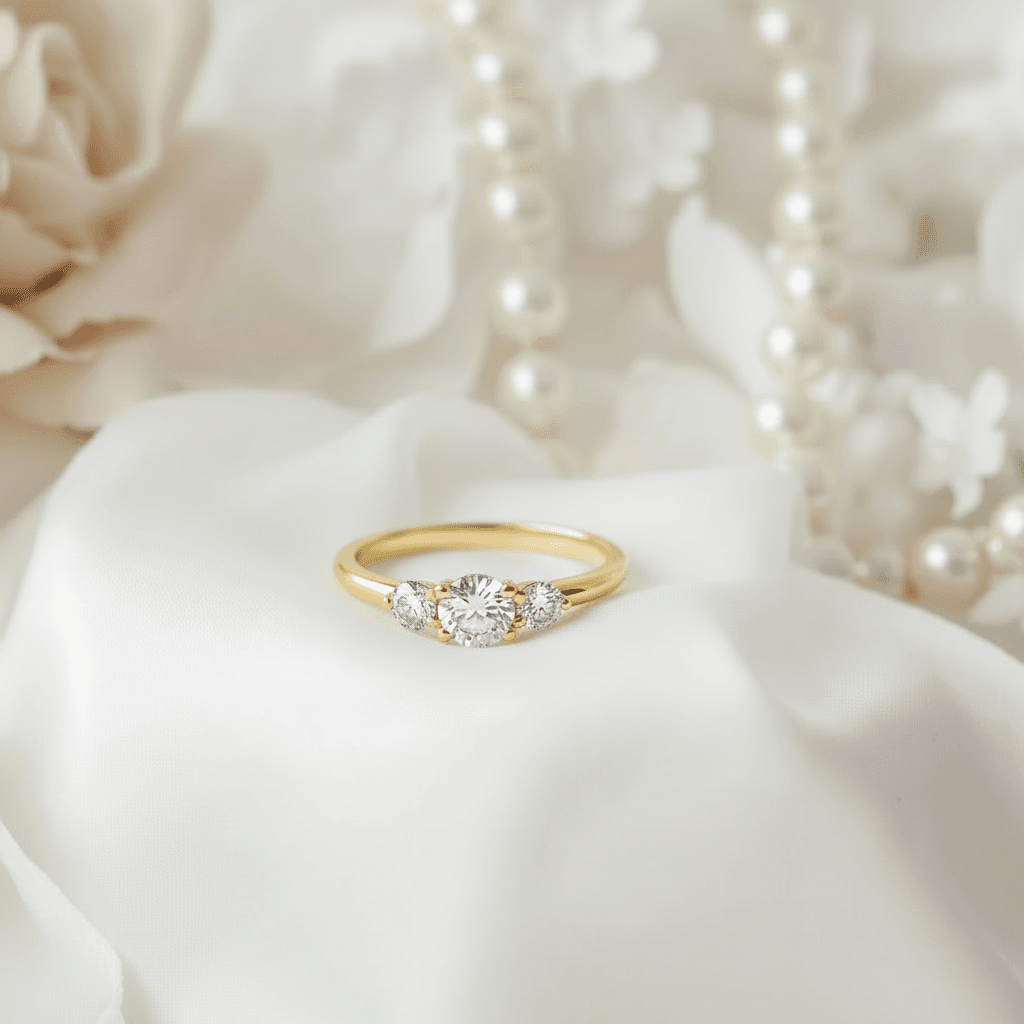 Verlobungsring mit drei Brillanten