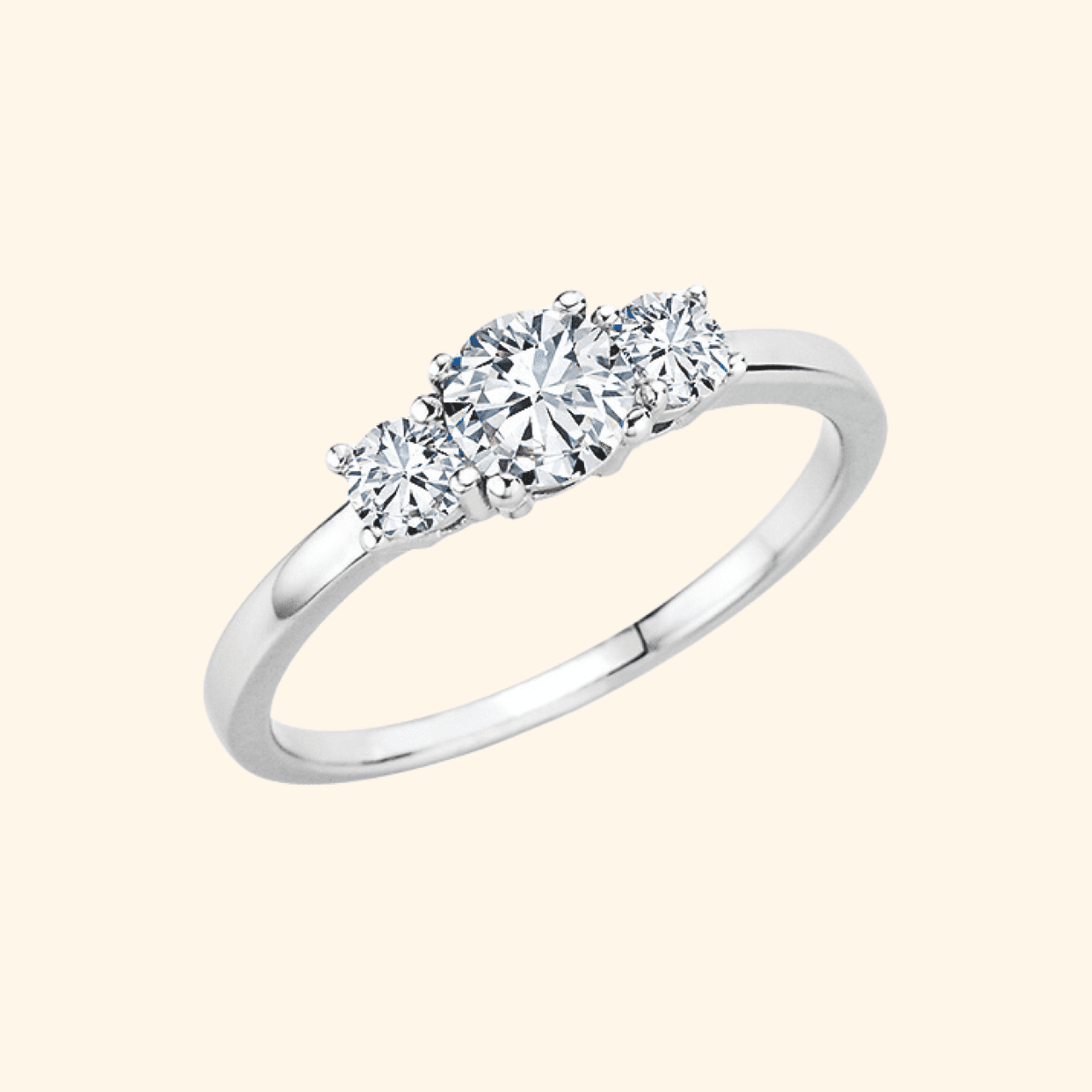 Trio Diamanten Verlobungsring Silber - Schmuck Land