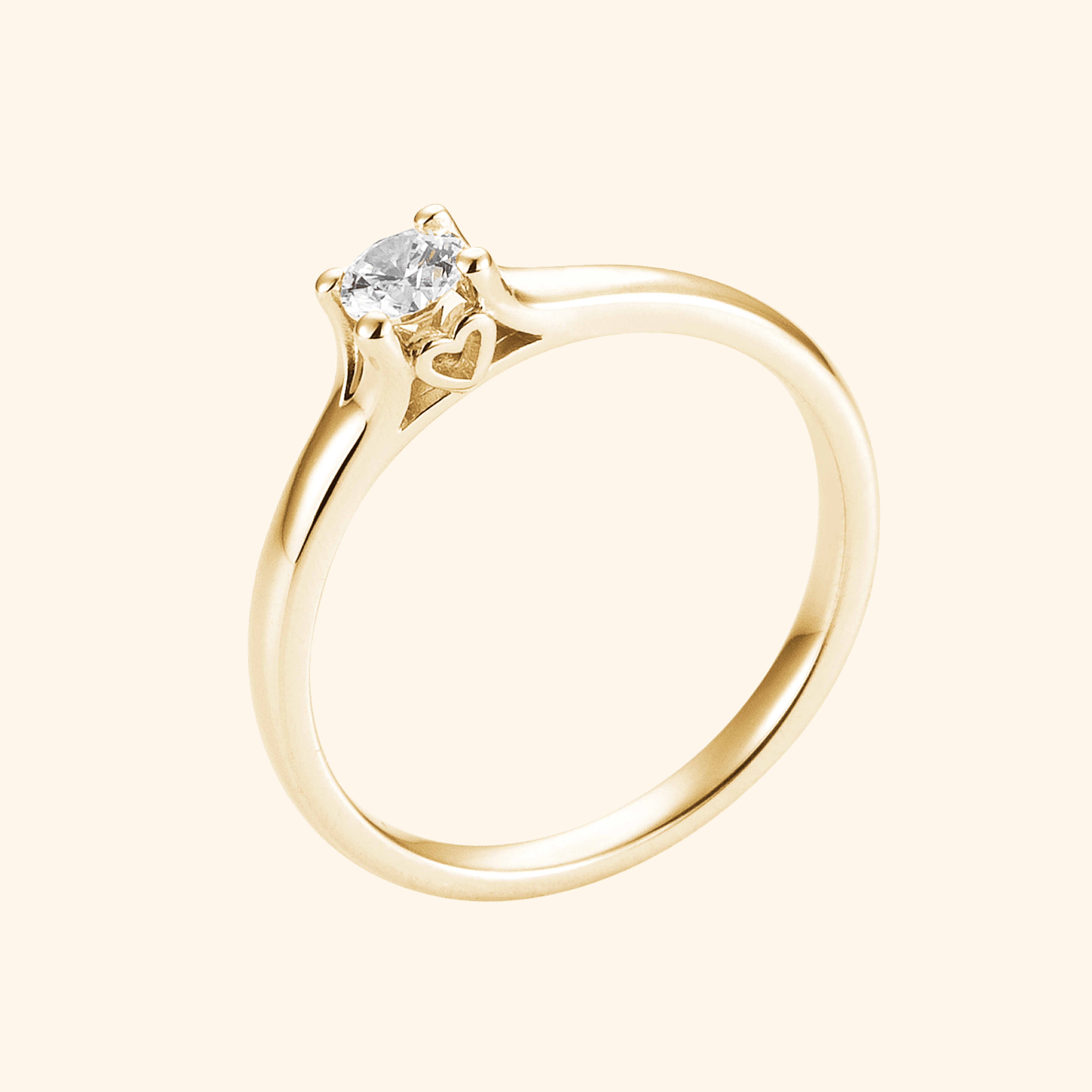 Herz Fassung Verlobungsring - Schmuck Land