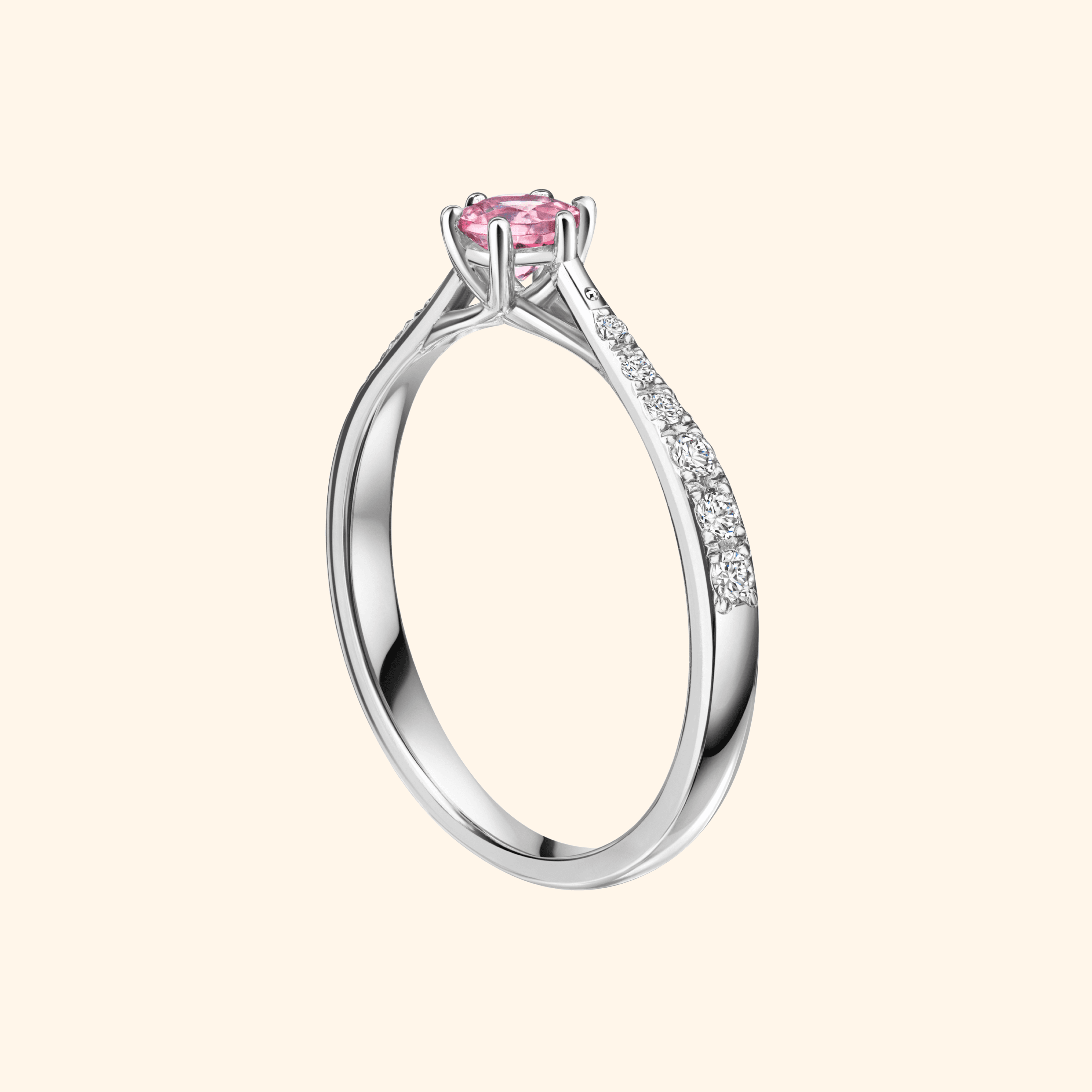 Rosé Eleganz Verlobungsring Silber - Schmuck Land