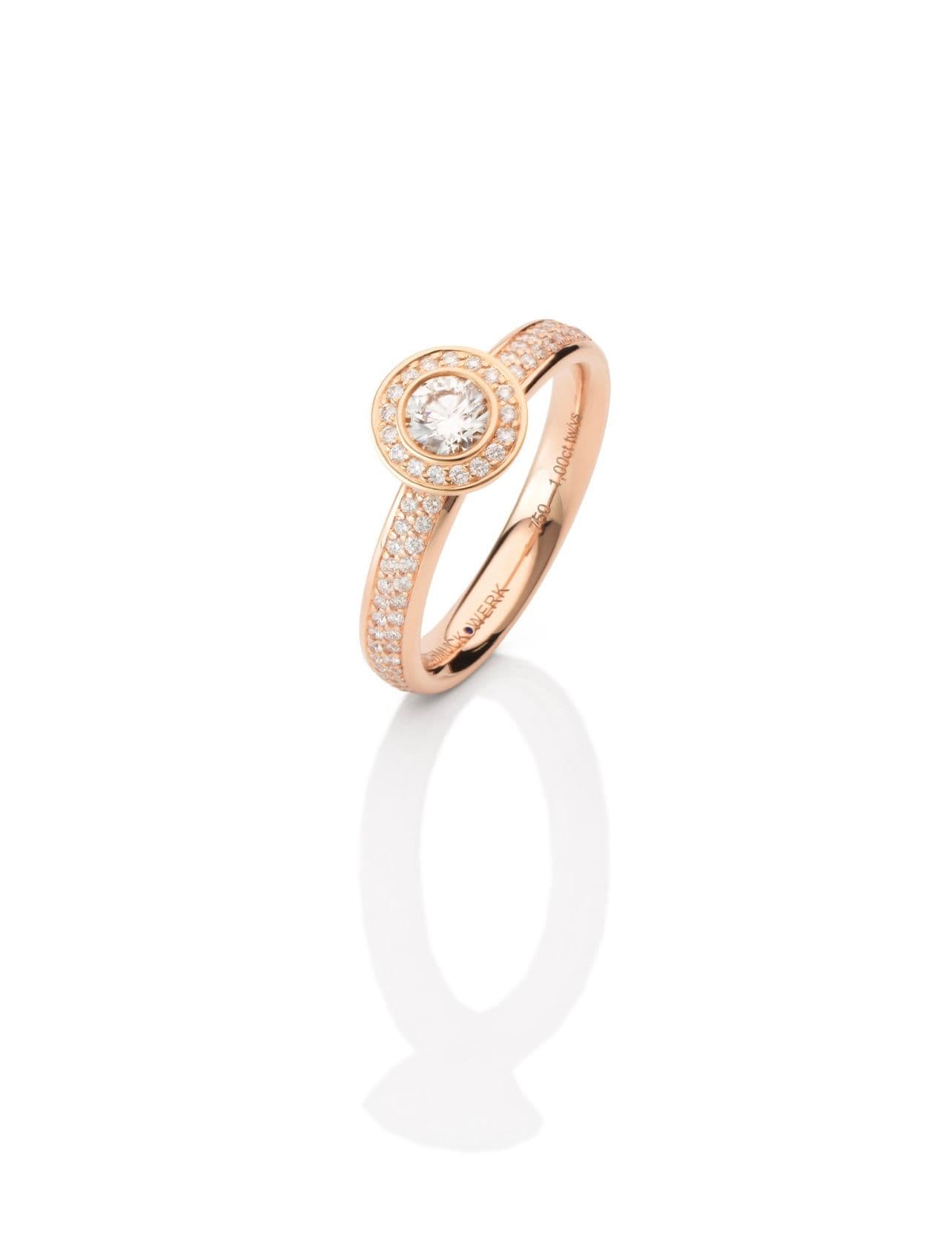 Solitär Brillantring Roségold