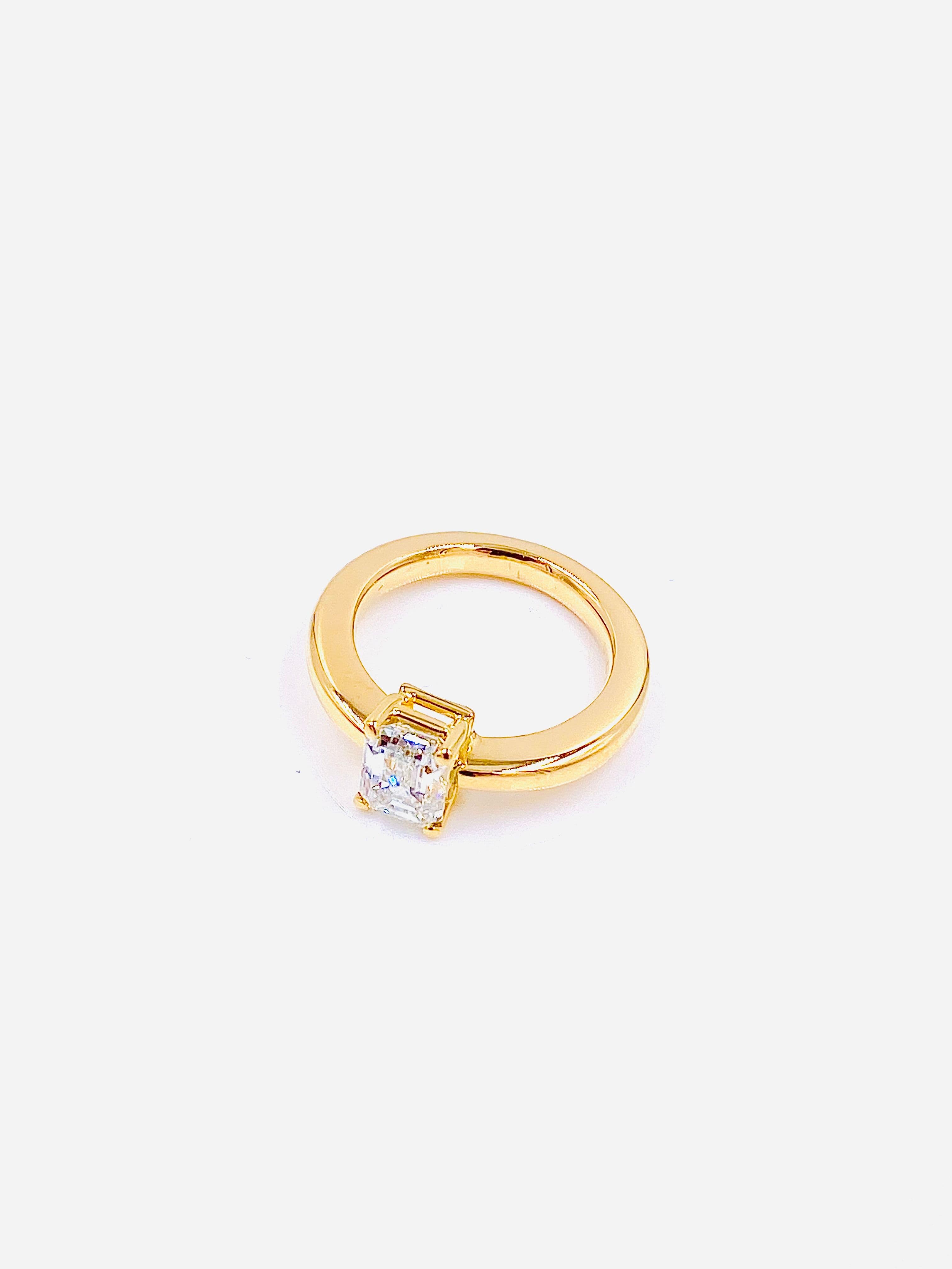 Solitär Brillantring Gelbgold