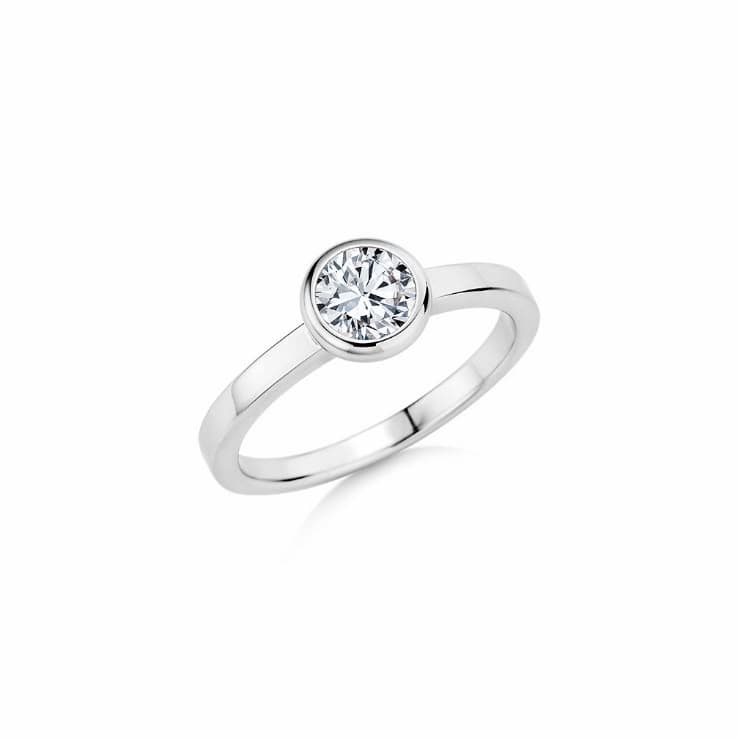 Verlobungsring mit Zargenfassung Juwelier Wimmer