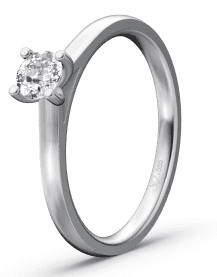 Verlobungsring Weißgold Solitär - Juwelier Reich