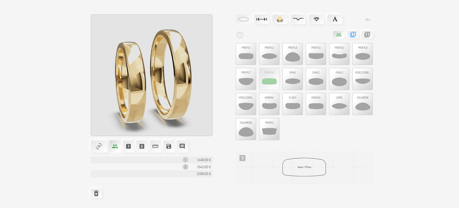 Ring Konfigurator Artefact