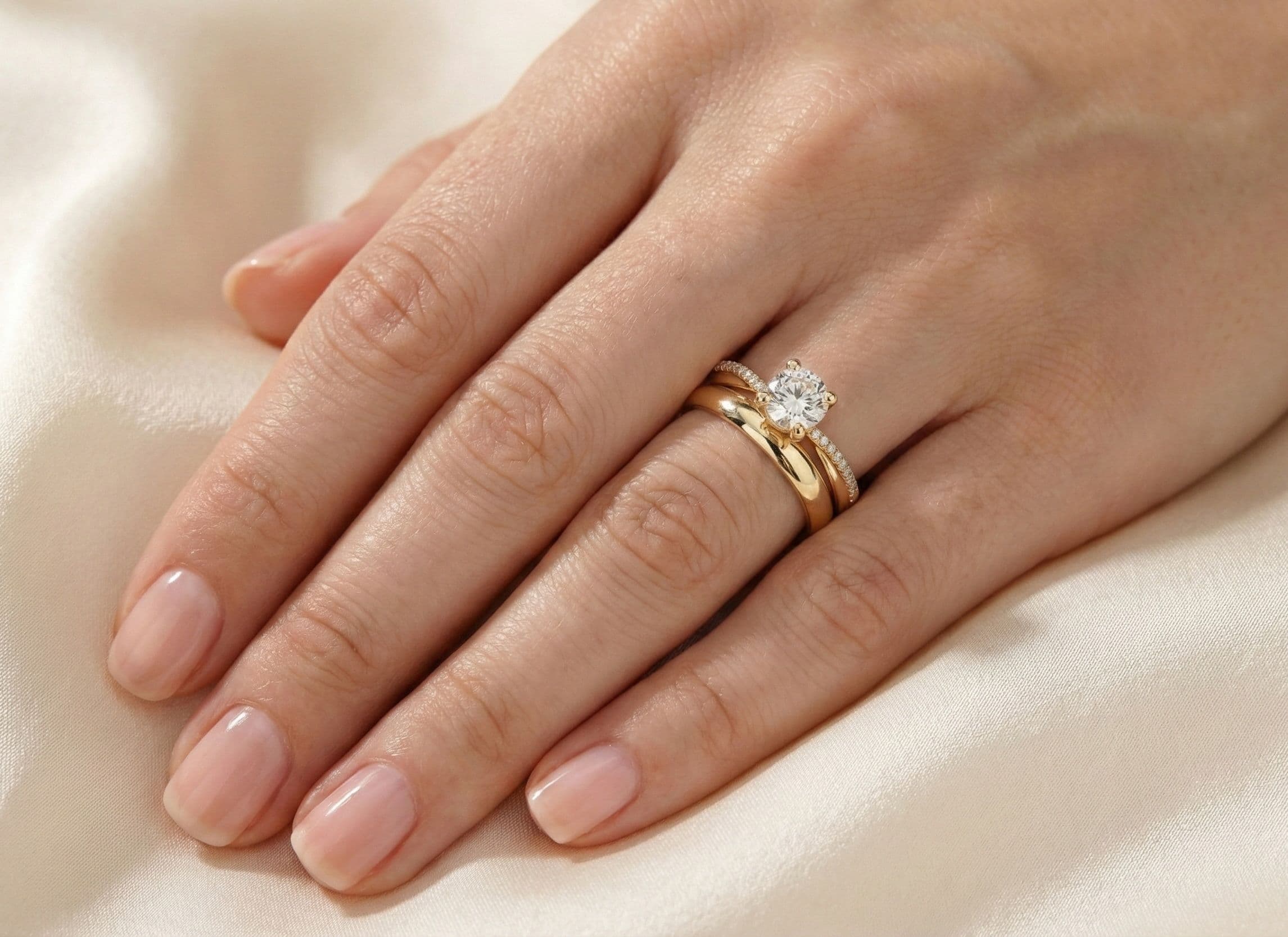 Endlose Liebe Verlobunsring am Finger - Trauringwelt
